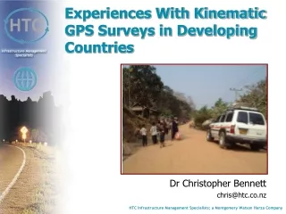 Experiences With Kinematic GPS Surveys in Developing Countries