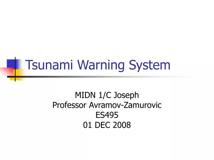 tsunami warning system