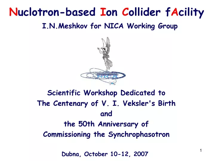 n uclotron based i on c ollider f a cility