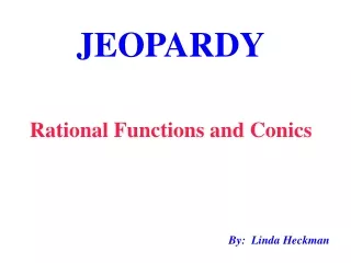 jeopardy rational functions and conics