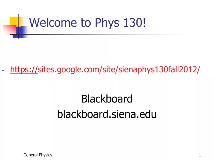 welcome to phys 130