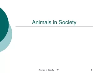 Animals in Society