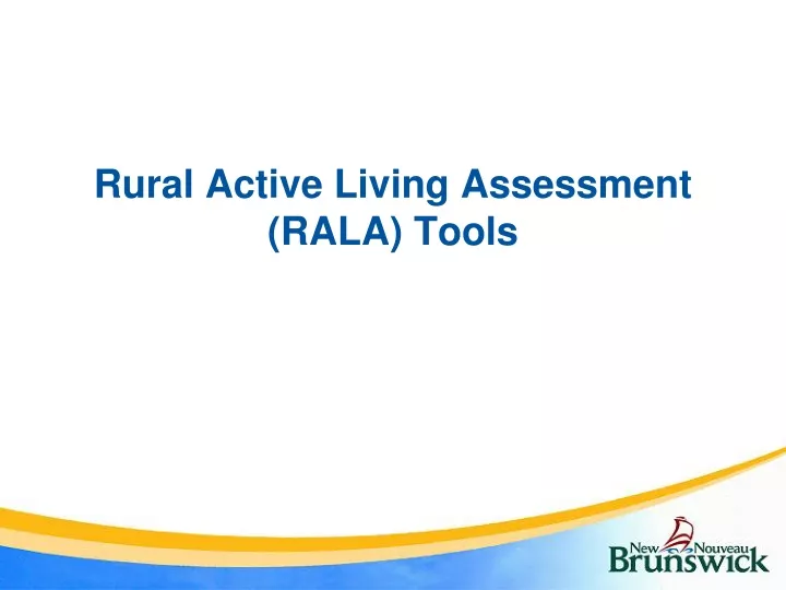 rural active living assessment rala tools