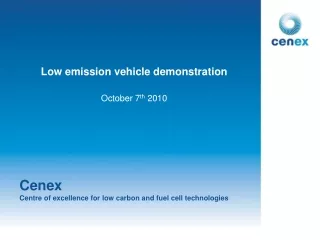 Cenex Centre of excellence for low carbon and fuel cell technologies