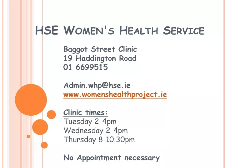 hse women s health service