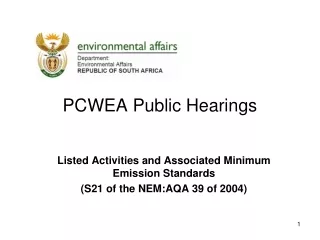 PCWEA Public Hearings