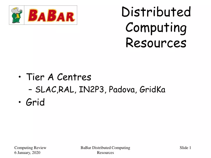 distributed computing resources