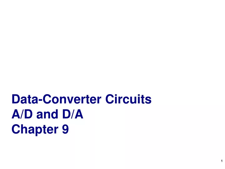 data converter circuits a d and d a chapter 9