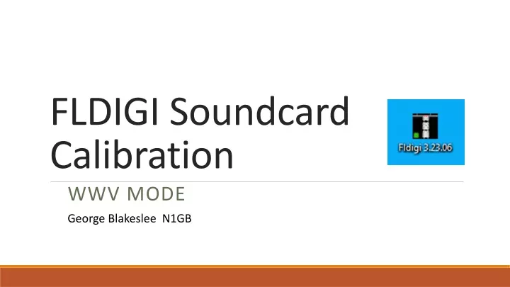 fldigi soundcard calibration