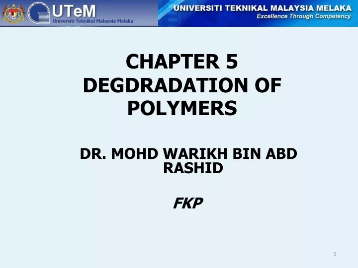 chapter 5 degdradation of polymers