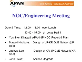 NOC/Engineering Meeting