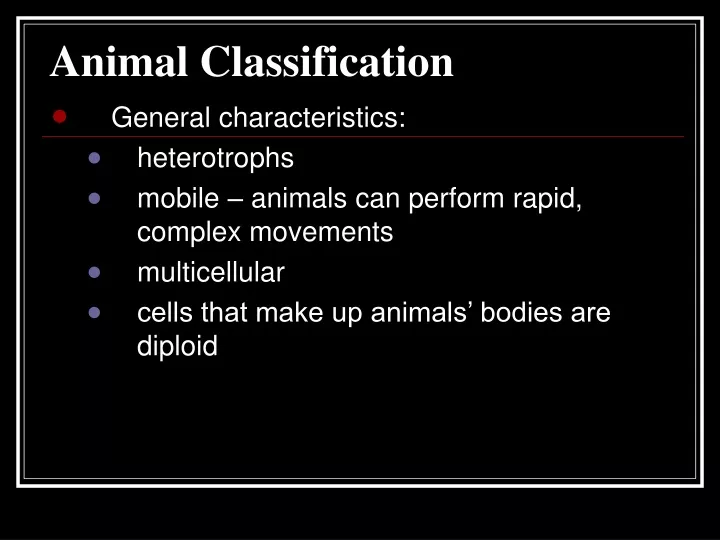 animal classification