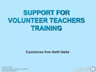 SUPPORT FOR VOLUNTEER TEACHERS TRAINING