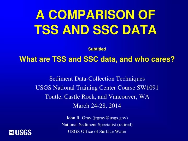 a comparison of tss and ssc data