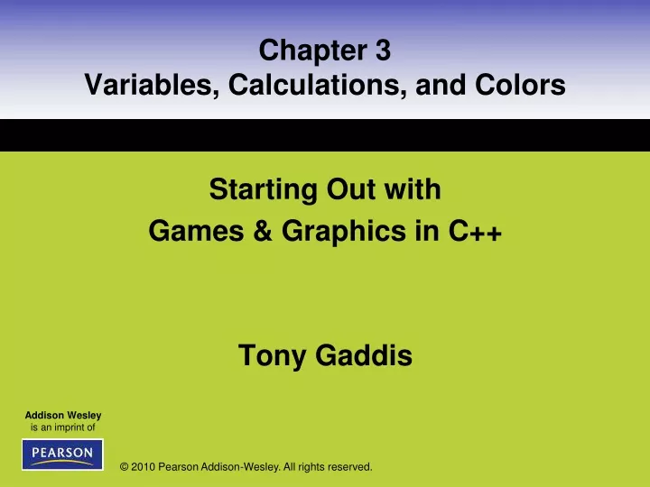 chapter 3 variables calculations and colors