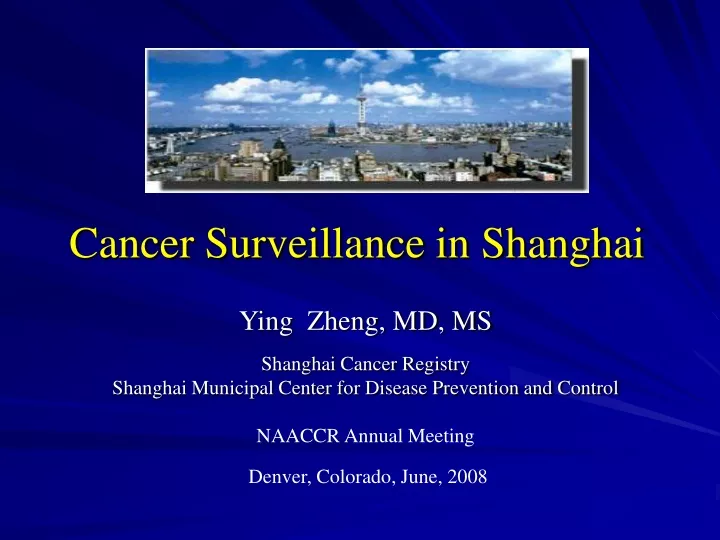cancer surveillance in shanghai