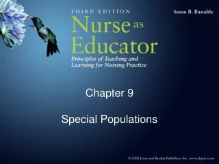 Chapter 9 Special Populations