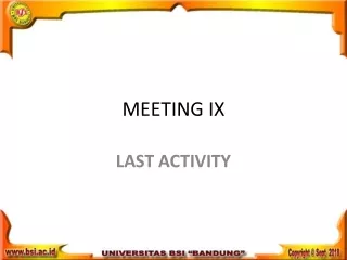 MEETING IX