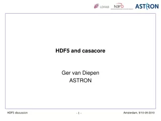 HDF5 and casacore