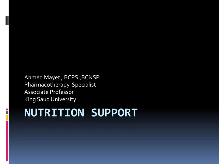 ahmed mayet bcps bcnsp pharmacotherapy specialist associate professor king saud university