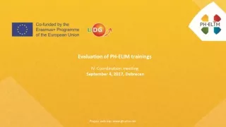 evaluation of ph elim training s iv coordination