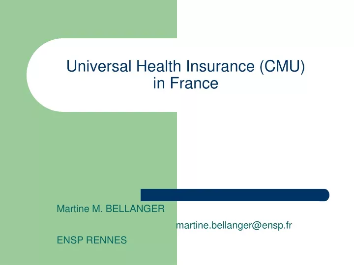 universal health insurance cmu in france