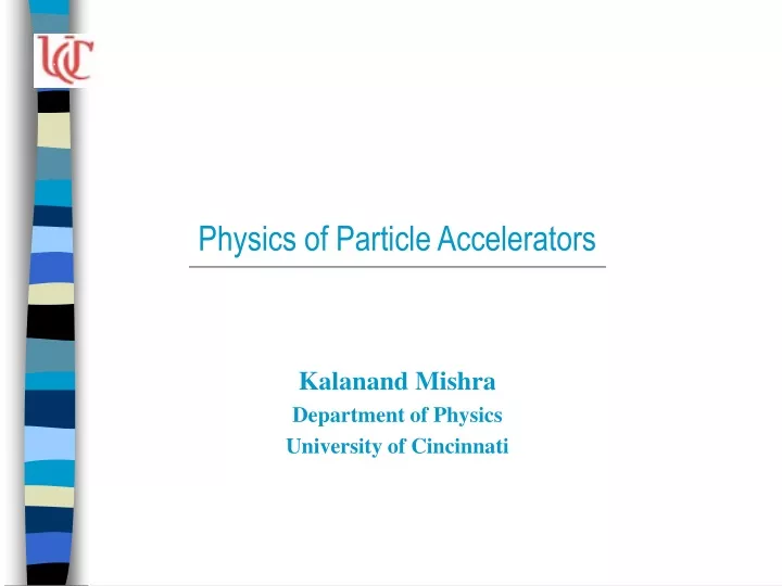 physics of particle accelerators kalanand mishra
