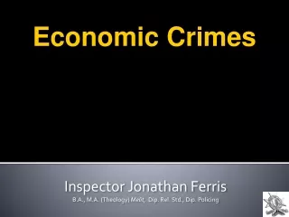 Inspector Jonathan Ferris B.A., M.A. (Theology)  Melit,   Dip. Rel. Std., Dip. Policing