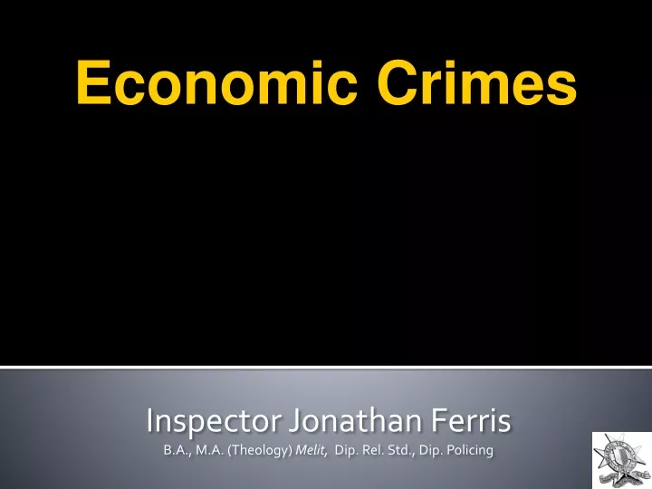 inspector jonathan ferris b a m a theology melit dip rel std dip policing