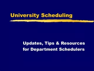 University Scheduling