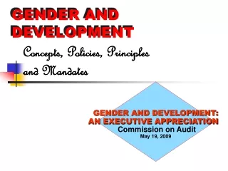 GENDER AND DEVELOPMENT