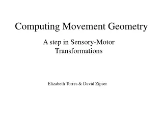 Computing Movement Geometry