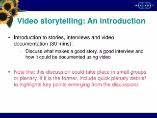 Video storytelling: An introduction