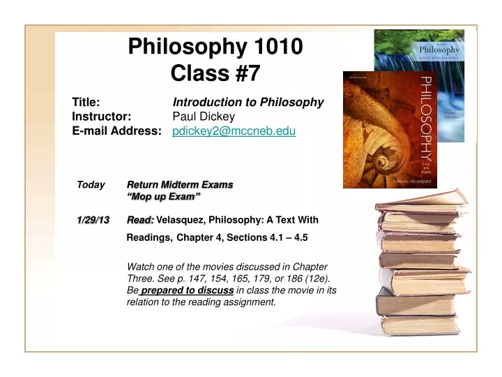philosophy 1010 class 7