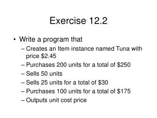 Exercise 12.2