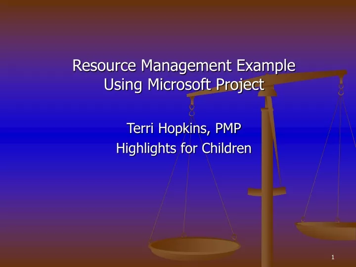 resource management example using microsoft project terri hopkins pmp highlights for children