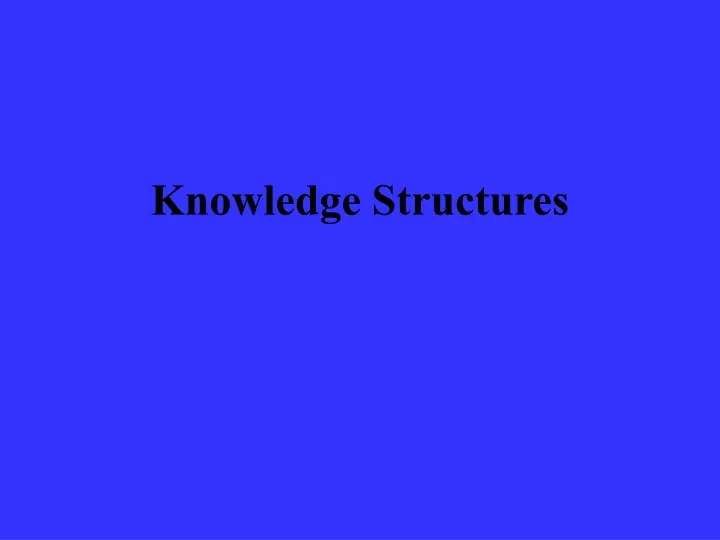 knowledge structures