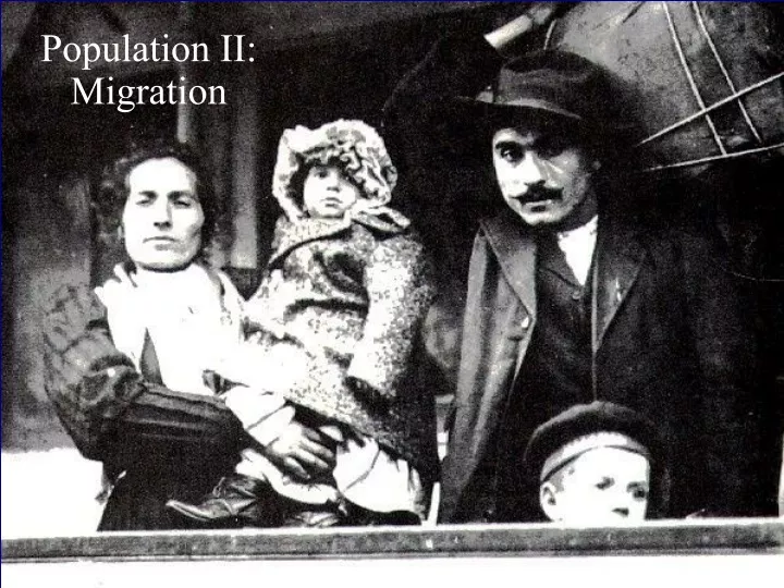 population ii migration