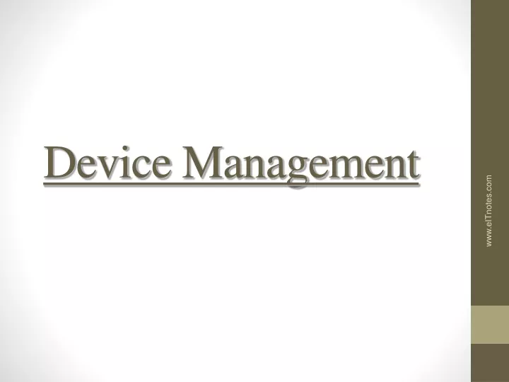 device management