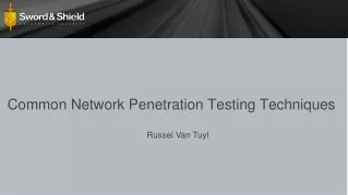 Common Network Penetration Testing Techniques