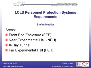 LCLS Personnel Protection Systems Requirements Stefan Moeller