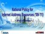 National Policy for Internet Address Resources: IPv6 Transition 3-Year Plan - slide 1