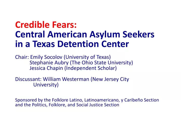 credible fears central american asylum seekers