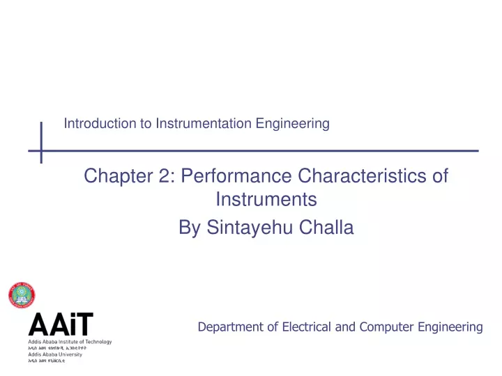 chapter 2 performance characteristics of instruments by sintayehu challa