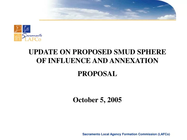 update on proposed smud sphere of influence