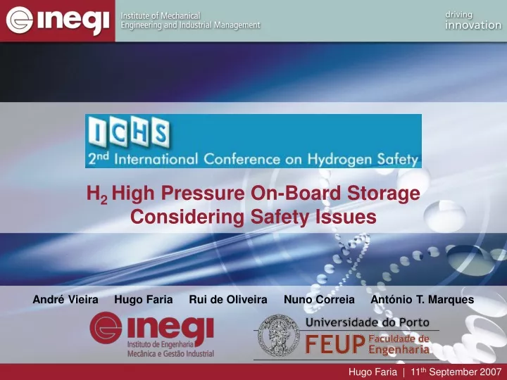 h 2 high pressure on board storage considering