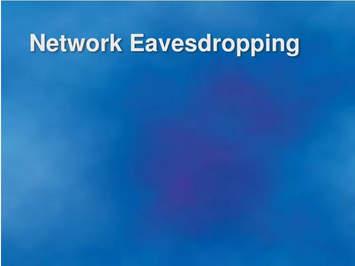network eavesdropping
