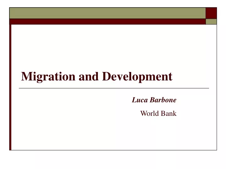 migration and development