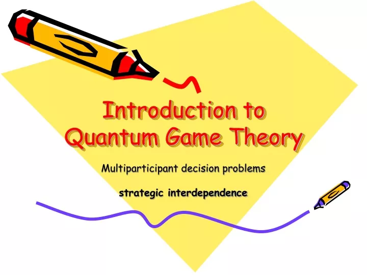 introduction to quantum game theory