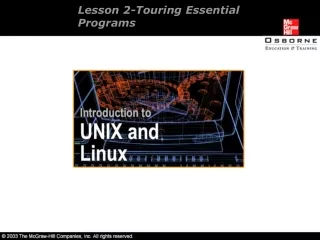 Lesson 2-Touring Essential  Programs